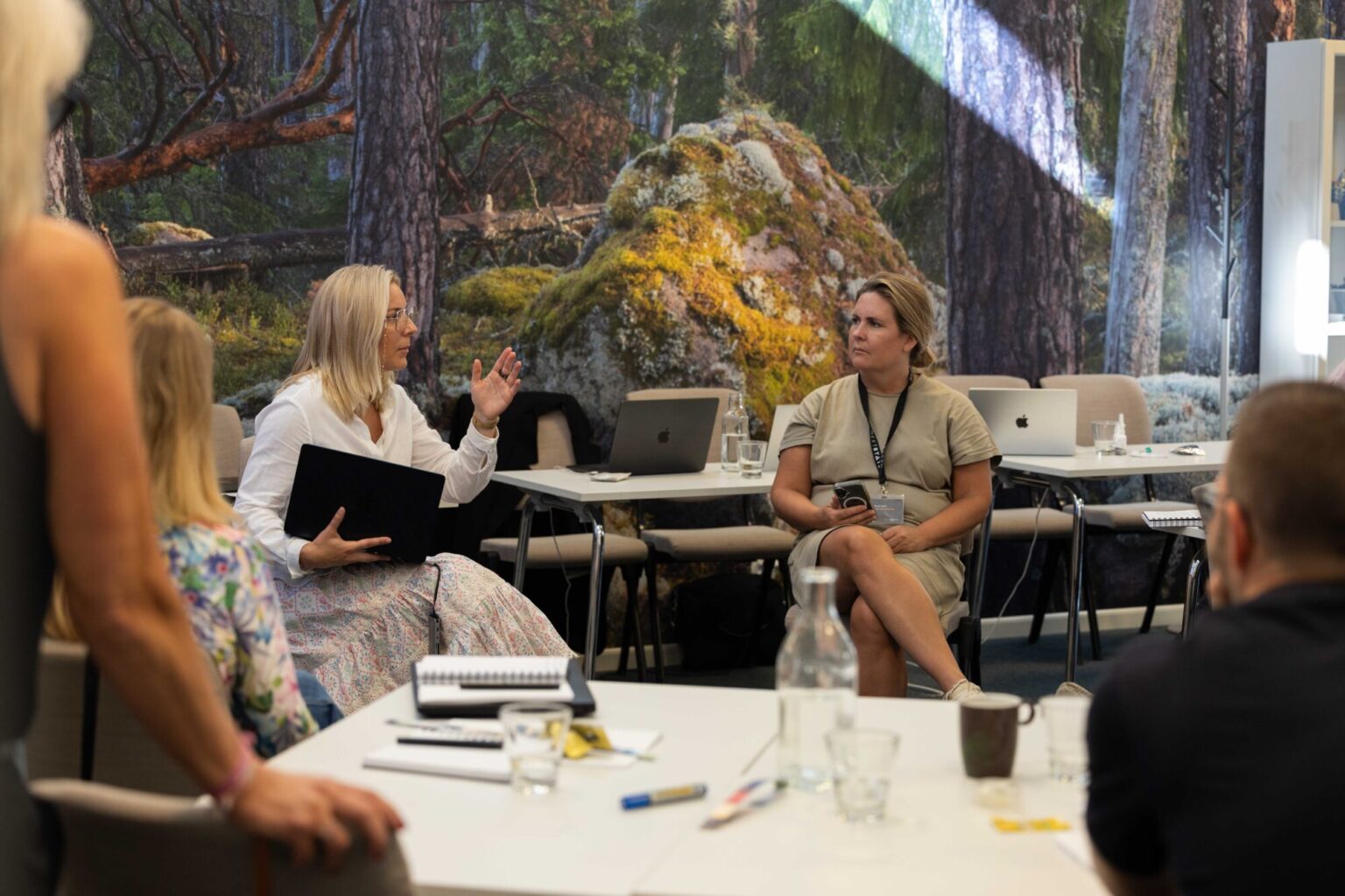 Gruppdiskussion på bootcamp